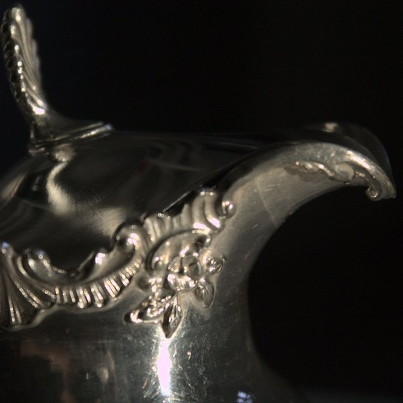 [VIKING PLATE / REED & BARTON] Vintage Silver Pumpkin Tea Set (3 pcs.) - Picture 12 of 15